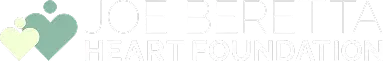 Logo for the Joe Beretta Heart Foundation with two overlapping heart shapes in green and yellow, and the foundations name in bold white text, reflecting a focus on brand strategy within healthcare marketing.